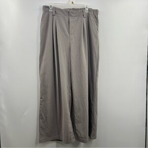 Halara flex High Waisted Pocket Wide Leg Waffle Work Pants size XL gray